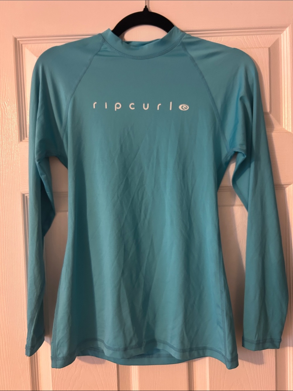 Rip Curl Light Teal Long Sleeve Rash Guard, XS